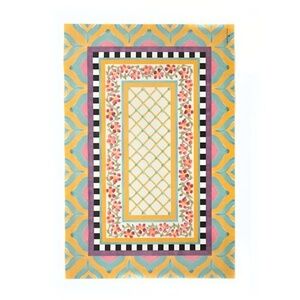 Mackenzie-Childs Discontinued Limited Edition Decorative Floor Mat 5’ x 3’ feet